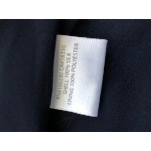 NWOT Joie Navy Silk Popover with Red Flowers - Picture 9 of 11